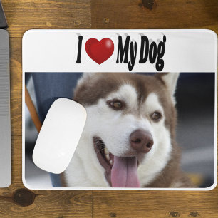 Ich Liebe mein Hund Foto Mousepad
