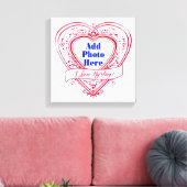 Ich Liebe mein Hund! Foto Red Hearts Leinwanddruck (Insitu (Wohnzimmer))