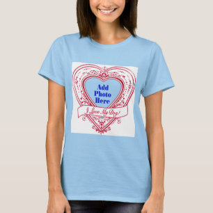 Ich Liebe mein Hund! Foto Red Hearts T-Shirt
