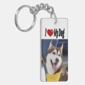 Ich Liebe mein Hund Foto Schlüsselanhänger (Vorderseite links)