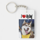 Ich Liebe mein Hund Foto Schlüsselanhänger (Vorderseite)