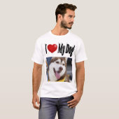 Ich Liebe mein Hund Foto T-Shirt (Vorne ganz)