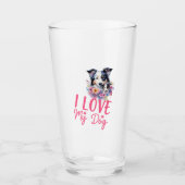 Ich Liebe mein Hund Glas (Vorderseite)