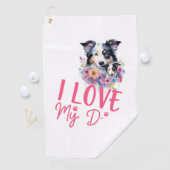 Ich Liebe mein Hund Golfhandtuch (Insitu)