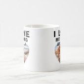 Ich Liebe mein Hund Herz Foto Name Kaffeetasse (Mittel)