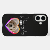 Ich Liebe mein Hund Herz Foto Pet Name Case-Mate iPhone Hülle (Rückseite (Horizontal))