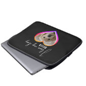 Ich Liebe mein Hund Herz Foto Pet Name Laptopschutzhülle (Vorne Knopf)