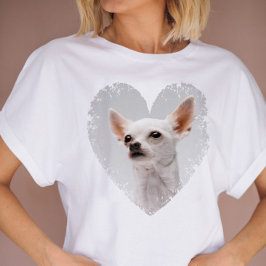 Ich Liebe mein Hund Herz Foto T-Shirt