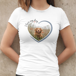 Ich Liebe Mein Hund Herz Foto T - Shirt