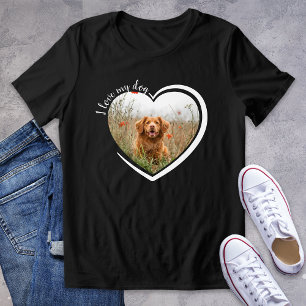 Ich Liebe Mein Hund Herz Foto T - Shirt