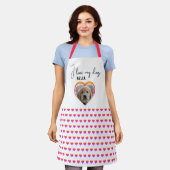Ich Liebe mein Hund Herzmuster Muster Pet Foto Nam Schürze (Getragen)