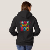 Ich Liebe mein Hund Hoodie (Schwarz voll)
