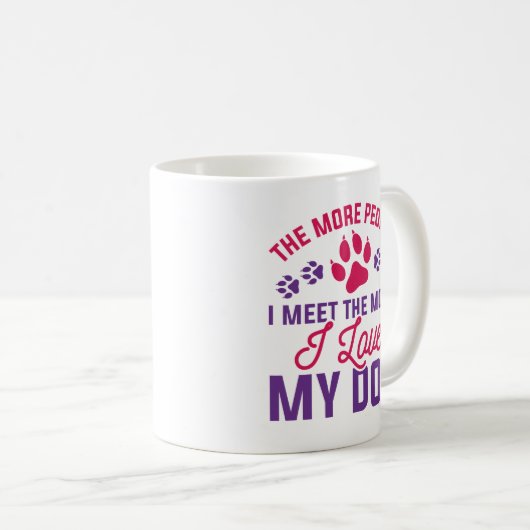 Ich Liebe mein Hund Kaffeetasse (VorderseiteRechts)