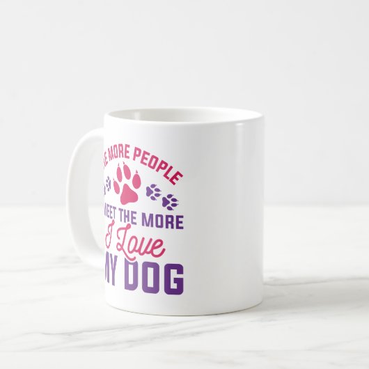 Ich Liebe mein Hund Kaffeetasse (Vorderseite Links)