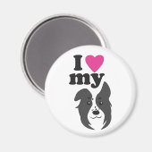 Ich Liebe mein Hund! Magnet (Vorderseite/Rückseite)