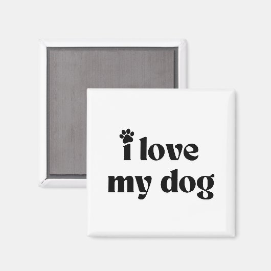 Ich Liebe mein Hund Magnet (Vorderseite/Rückseite)