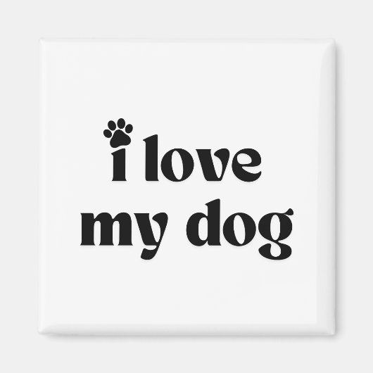 Ich Liebe mein Hund Magnet (Vorne)