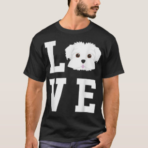 Ich Liebe mein Hund Malteser Hund Lover T-Shirt