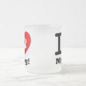 Ich Liebe mein Hund Mattglastasse (Mittel)