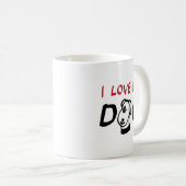Ich Liebe Mein Hund mit Hundeillustrierung Kaffeetasse (VorderseiteRechts)