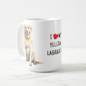 Ich Liebe mein Hund Niedlich Gelb Labrador Retriev Kaffeetasse (Vorderseite Links)
