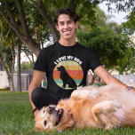 Ich Liebe mein Hund Niedlich Golden Retriever Suns T-Shirt<br><div class="desc">Ich Liebe meinen Goldenen Retriever. Niedliche Hundefreunde für den Besitzer eines Golden Retriever oder Labrador Retriever. Schöner Tierarzt mit einem hübschen Retro-Sonnenuntergang-Bild und einer coolen Jungtier-Silhouette des besten Tieres.</div>