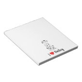 Ich Liebe mein Hund Niedlich Personalisiert Whimsi Notizblock (angewinkelt)