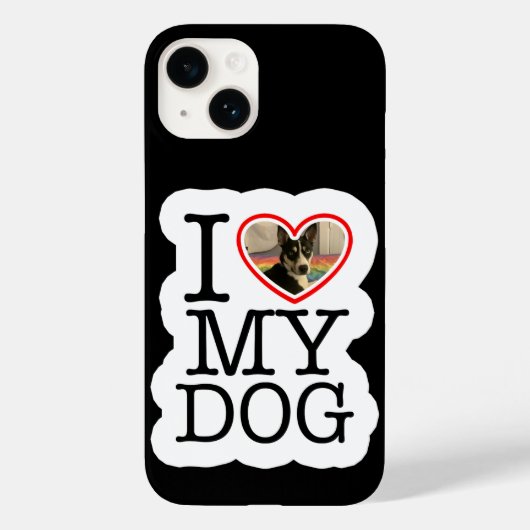 Ich Liebe mein Hund Personalisiert Case-Mate iPhone Hülle (Rückseite)
