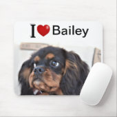 Ich Liebe Mein Hund personalisiertes Foto Mousepad (Mit Mouse)