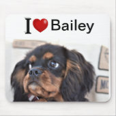 Ich Liebe Mein Hund personalisiertes Foto Mousepad (Vorne)