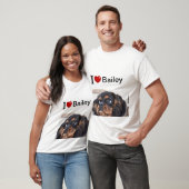 Ich Liebe Mein Hund personalisiertes Foto T-Shirt (Unisex)
