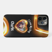 Ich Liebe mein Hund Pet leuchten Herz Case-Mate iPhone Hülle (Rückseite (Horizontal))