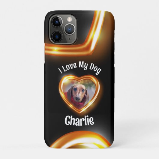 Ich Liebe mein Hund Pet leuchten Herz Case-Mate iPhone Hülle (Rückseite)