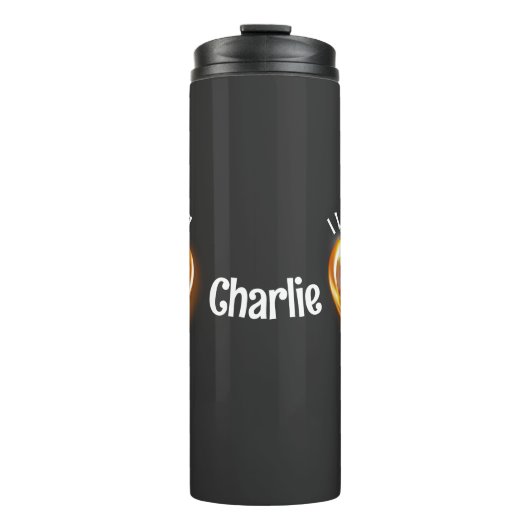 Ich Liebe mein Hund Pet leuchten Herz Thermosbecher (Vorderseite)