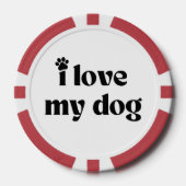 Ich Liebe mein Hund Pokerchips (Vorderseite)