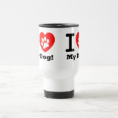 Ich Liebe mein Hund Reisebecher (Mittel)