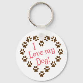 Ich Liebe mein Hund Schlüsselanhänger