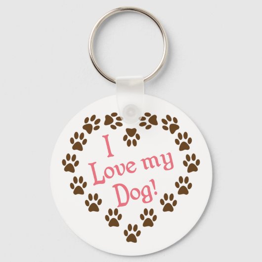 Ich Liebe mein Hund Schlüsselanhänger (Vorderseite)