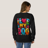 Ich Liebe mein Hund Sweatshirt (Schwarz voll)
