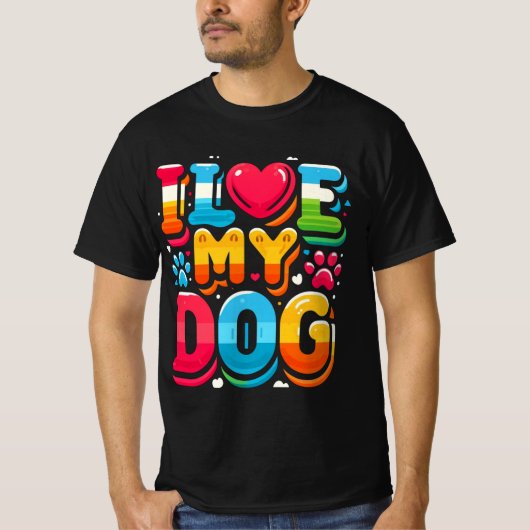 Ich Liebe mein Hund T-Shirt (Vorderseite)