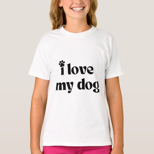 Ich Liebe mein Hund T-Shirt (Vorderseite)