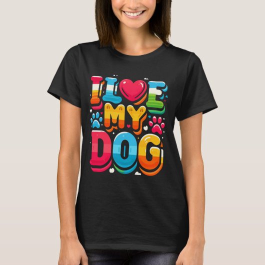 Ich Liebe mein Hund T-Shirt (Vorderseite)