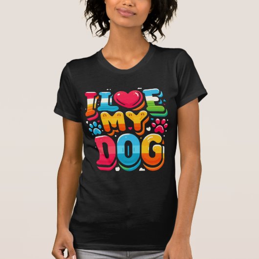 Ich Liebe mein Hund T-Shirt (Vorderseite)