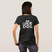 Ich Liebe mein Hund T-Shirt (Schwarz voll)