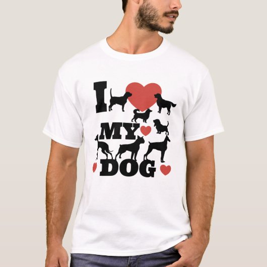 Ich Liebe mein Hund T-Shirt (Vorderseite)
