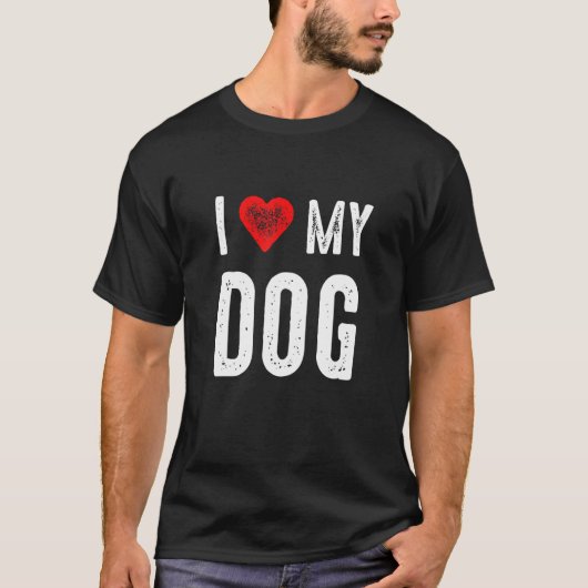Ich Liebe mein Hund T-Shirt (Vorderseite)