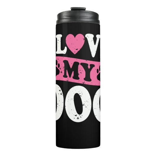 Ich Liebe Mein Hund T - Shirt Thermosbecher (Vorderseite)