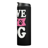 Ich Liebe Mein Hund T - Shirt Thermosbecher (Nach rechts gedreht)