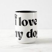 Ich Liebe mein Hund Tasse (Zentrum)