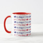 Ich Liebe mein Hund Tasse (Links)